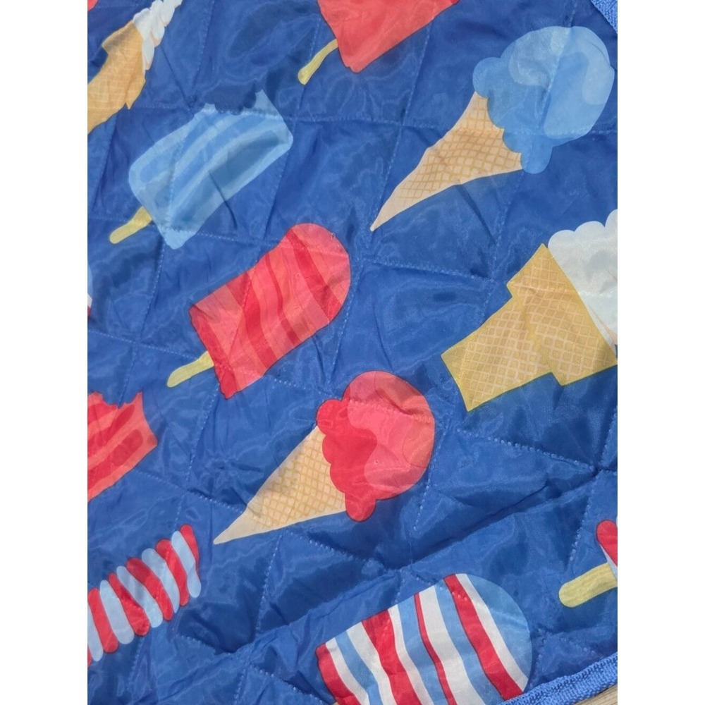Mainstays Red White And Blue Ice Cream Patriotic Summer Outdoor Picnic Blanket